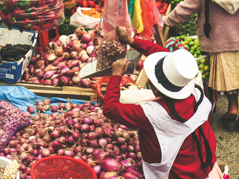 Cusco Sehenswürdigkeiten Markt Peru