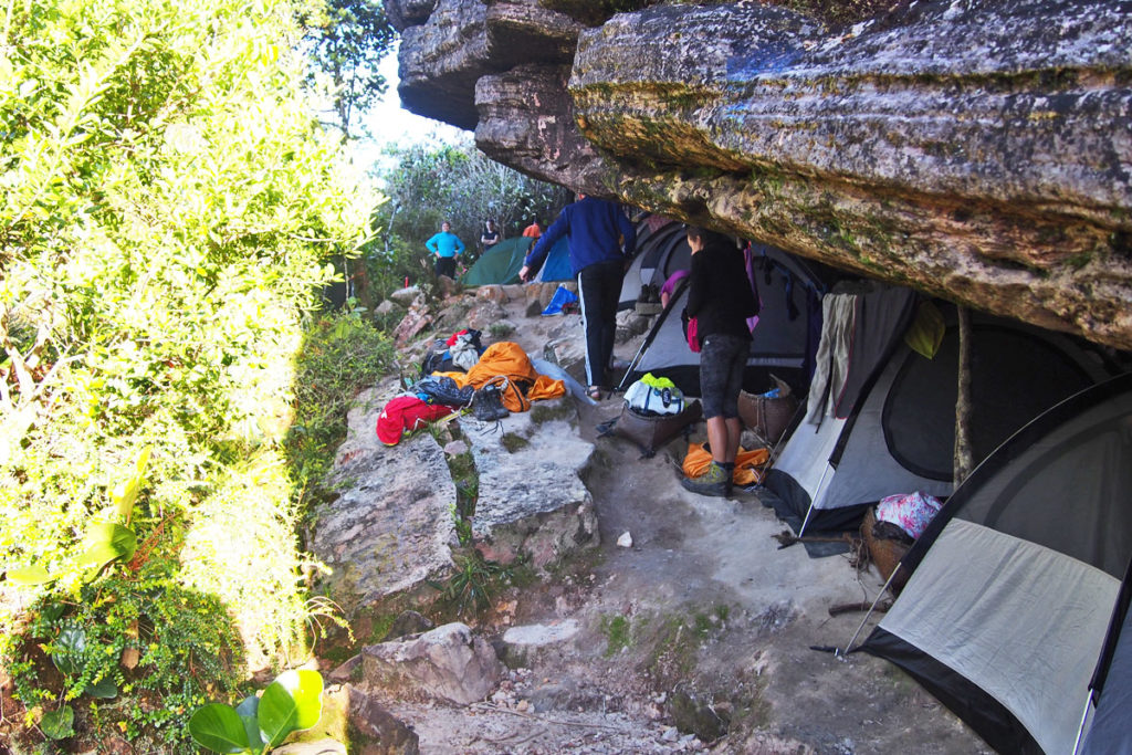 Zeltcamp während der Besteigung des Auyan Tepui